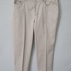 Jones New York Signature beige cotton blend cropped jeans/pants *Sz 10*